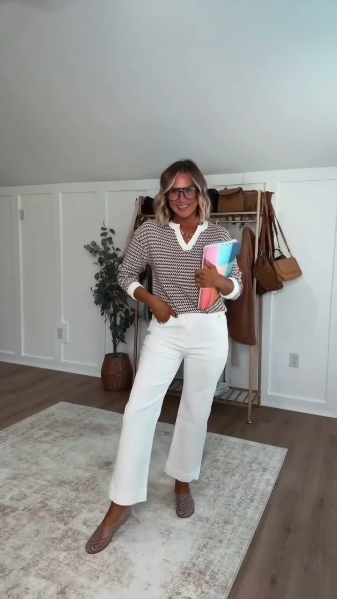If you’re headed back to the classroom, these tops deserve a spot in your wardrobe! They’re lightweight, buttery soft, and breathable enough for long school days. Dress them up with trousers and loafers for class or keep them casual with denim for weekend errands. Comfortable, polished, and versatile… exactly what every teacher needs this school year. 

I am 5’6 139lbs size 6/M in bottoms, small in all tops. Shoes run 1/2 size big so if between sizes go down  

 #LTKSeasonal #LTKSaleAlert #LTKWorkwear