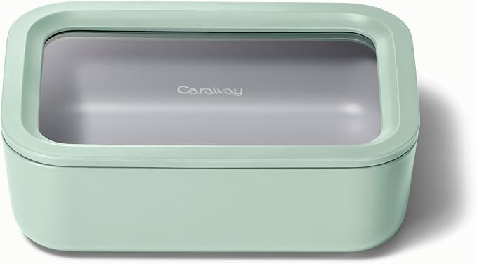 Caraway Glass Food Storage - 6.6 Cup Glass Container - Ceramic Coated Food Container - Non Toxic,... | Amazon (US)