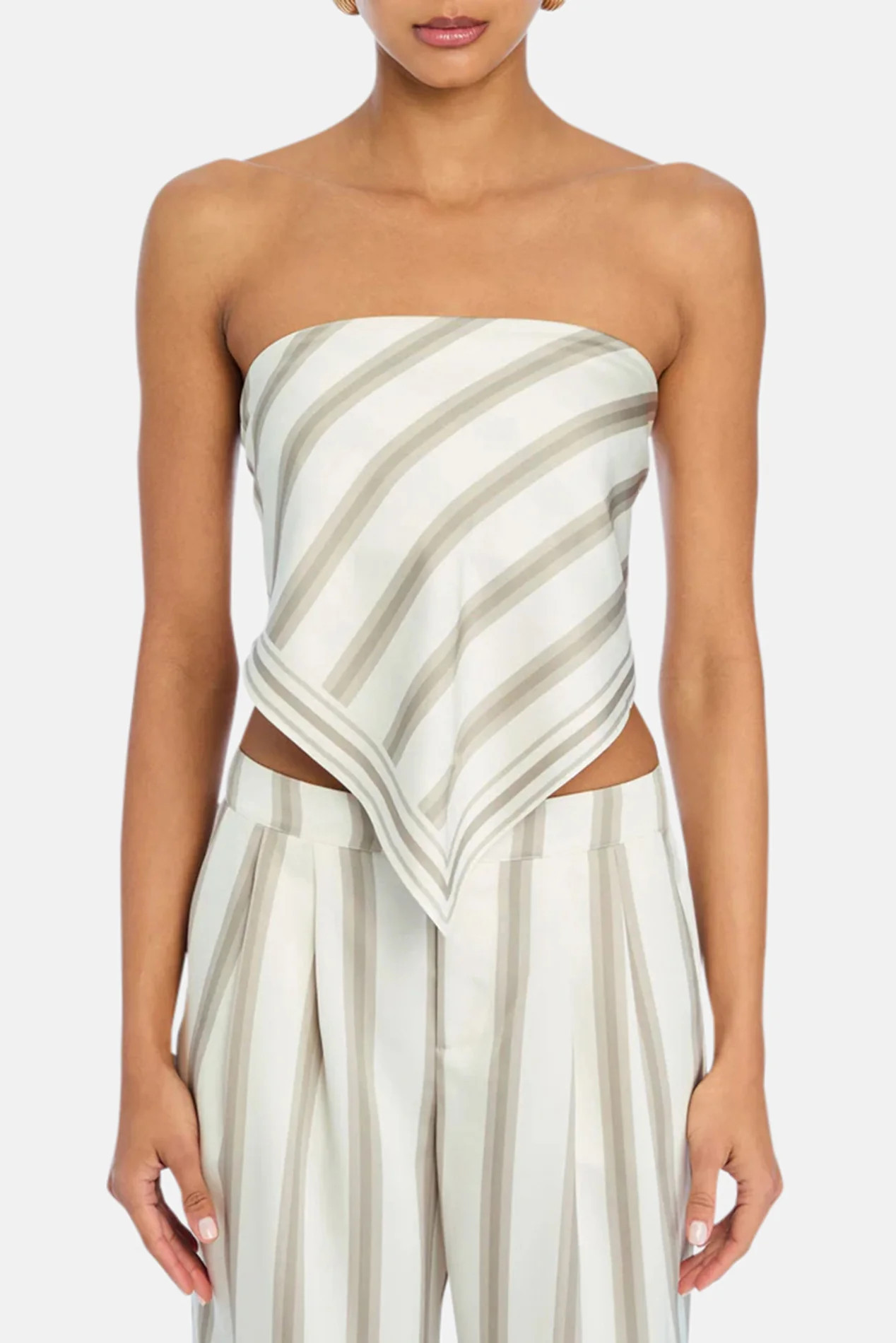 Hark Satin Top Sand Eggshell | Blue & Cream