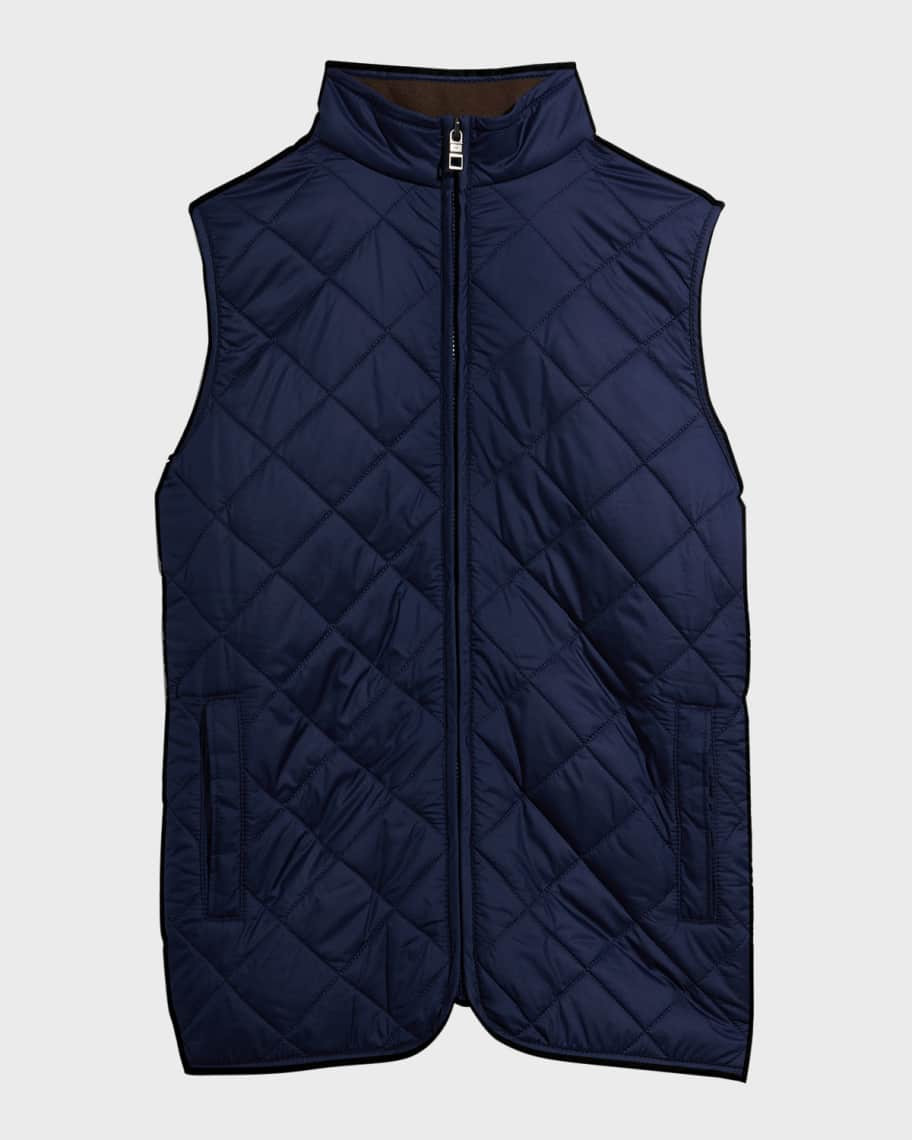 Peter Millar Boy's Essex Quilted Youth Vest, Size XXS-XL | Neiman Marcus