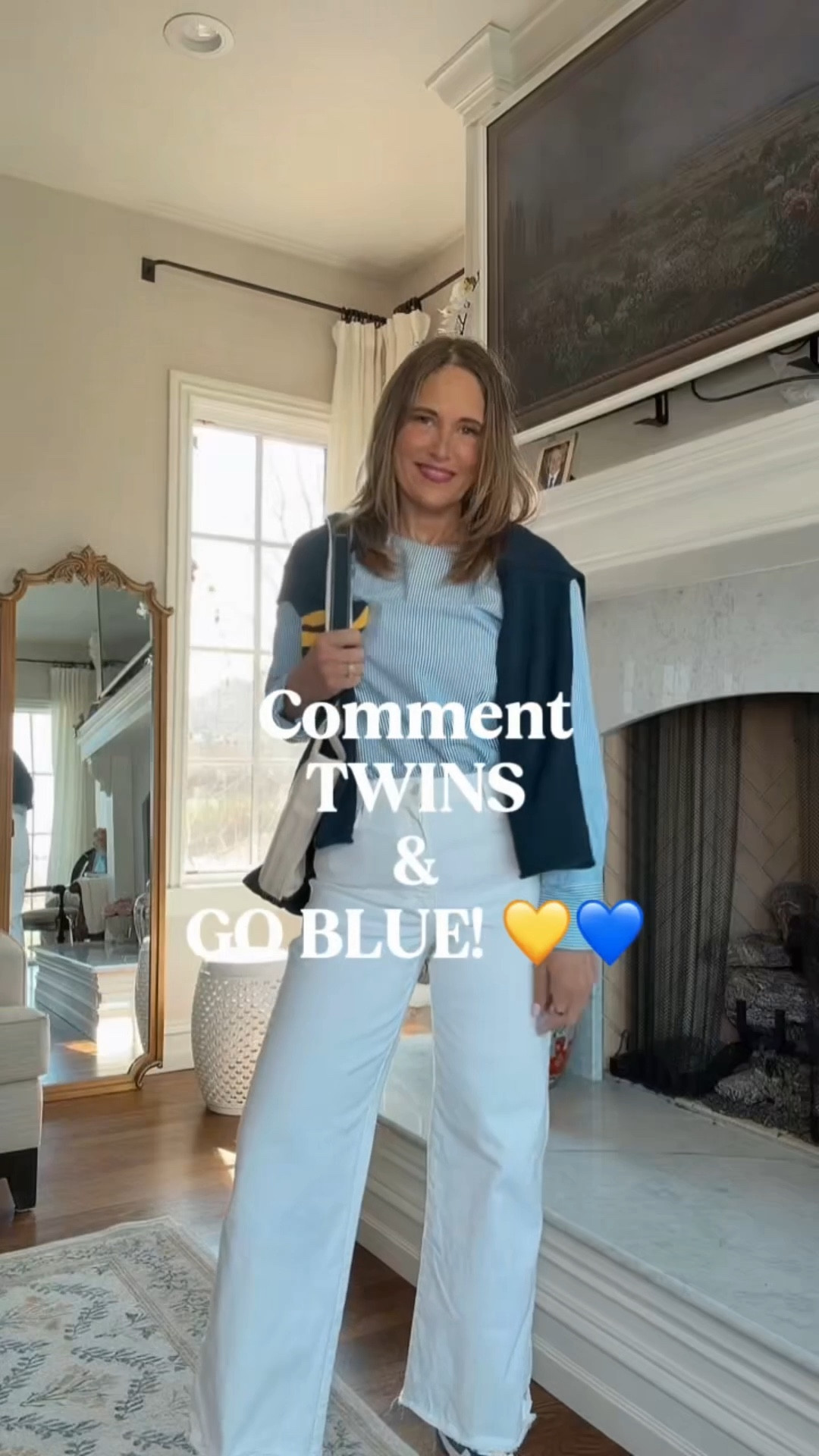 Go Blue!  These jeans literally fit everyone and I’m loving the ecru wash with the raw hem.  A raw hem is great because you can cut them to any length  

#LTKootd #LTKgrwm #LTKOver40