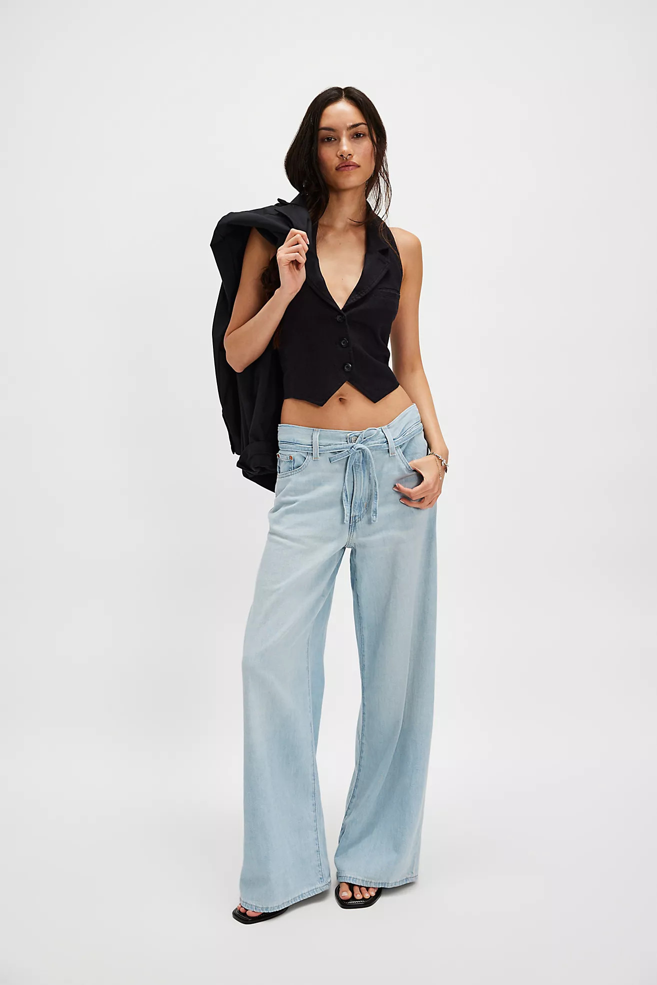 Levi's XL Baggy Straight Linen+ Jeans | Free People (Global - UK&FR Excluded)