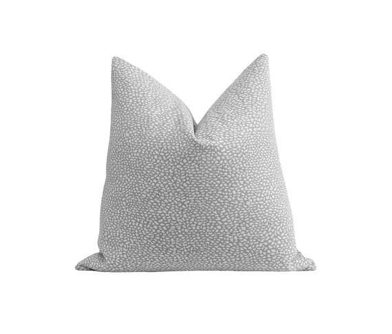 Double Sided Jacquard Pillow Cover, Grey Animal Skin Pillow Cover, Marble Gray White Pillow Cover... | Etsy (US)