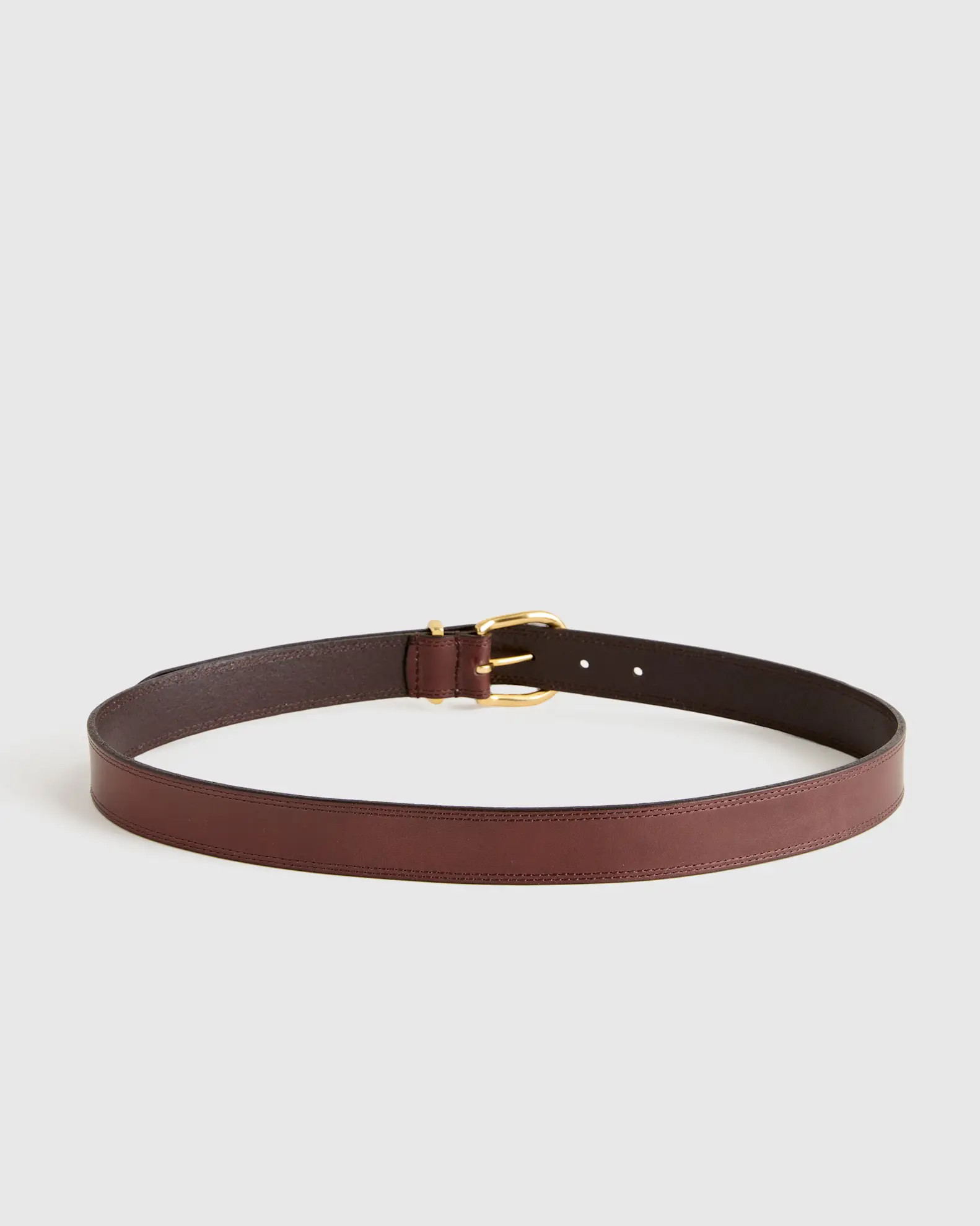 Allegra European Leather Belt in Espresso Brown | Quince
