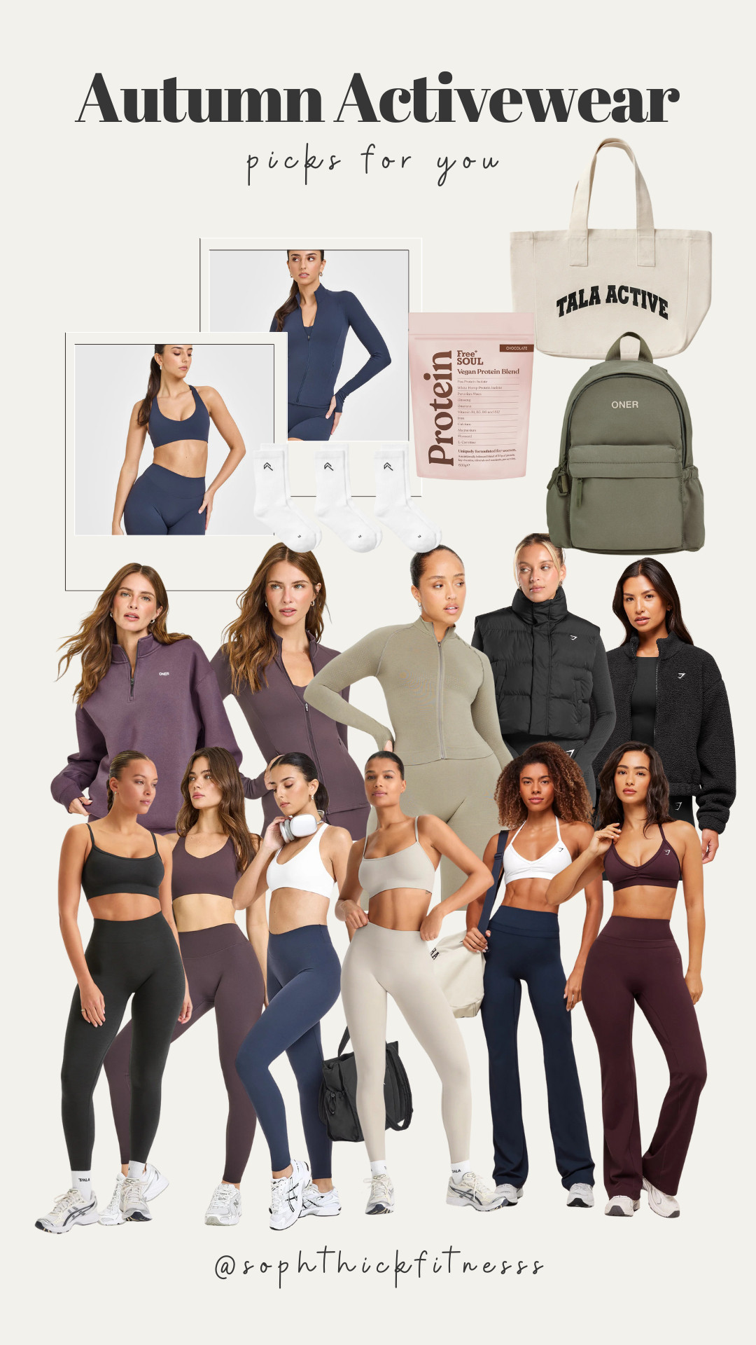 Activewear, autumn/winter, new collections, Tala, Gymshark, Oner Active, protein, seamless leggings, jacket, gilet, tote bag, backpack, gym outfit  

 #LTKuk #LTKautumn #LTKfitness