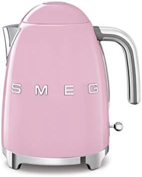 Smeg KLF03PKUS 50's Retro Style Aesthetic Electric Kettle with Embossed Logo, Pink | Amazon (US)