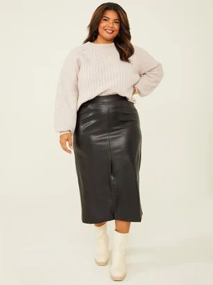 Uma Vegan Leather Skirt | Arula