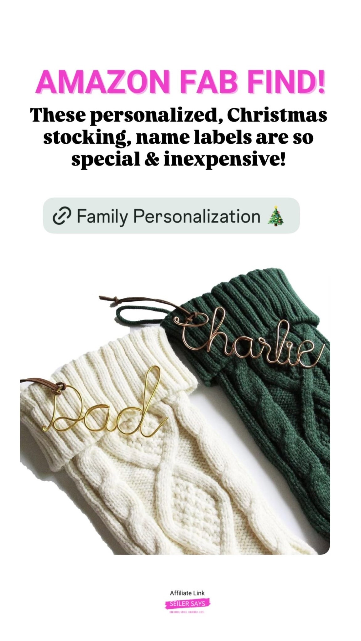 These personalized, Amazon, Christmas stocking, name labels are so special & inexpensive!

#LTKSeasonal #LTKHoliday #LTKFamily