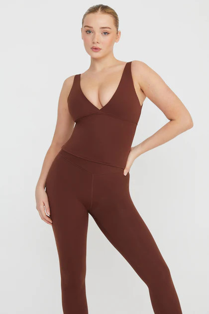 DAYFLEX BUILT-IN SUPPORT V NECK VEST - WALNUT | TALA (UK)