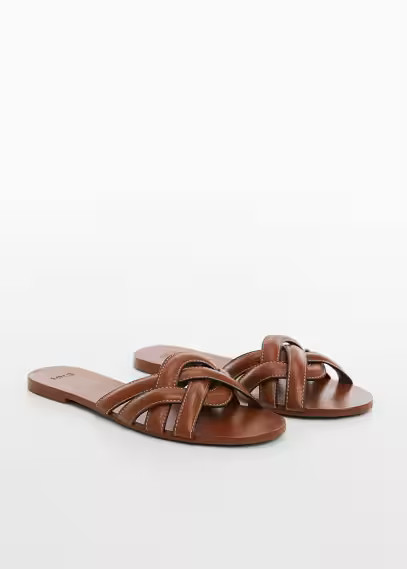 Leather straps sandals -  Women | Mango United Kingdom | MANGO (UK)