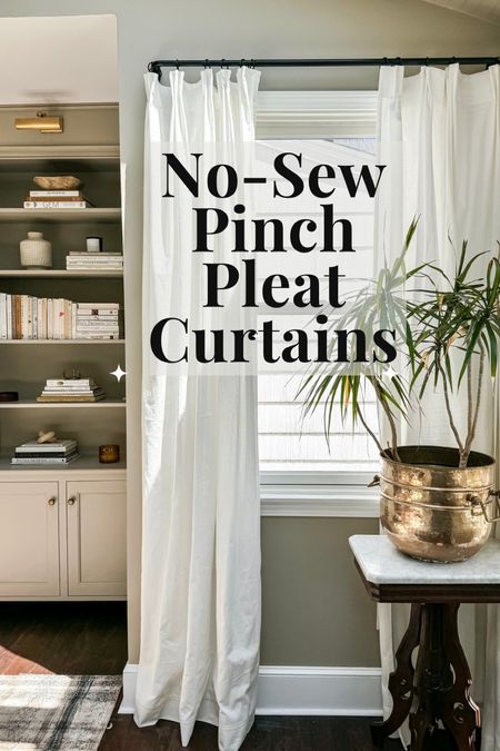 No sew pinch pleat curtains 

#LTKhome