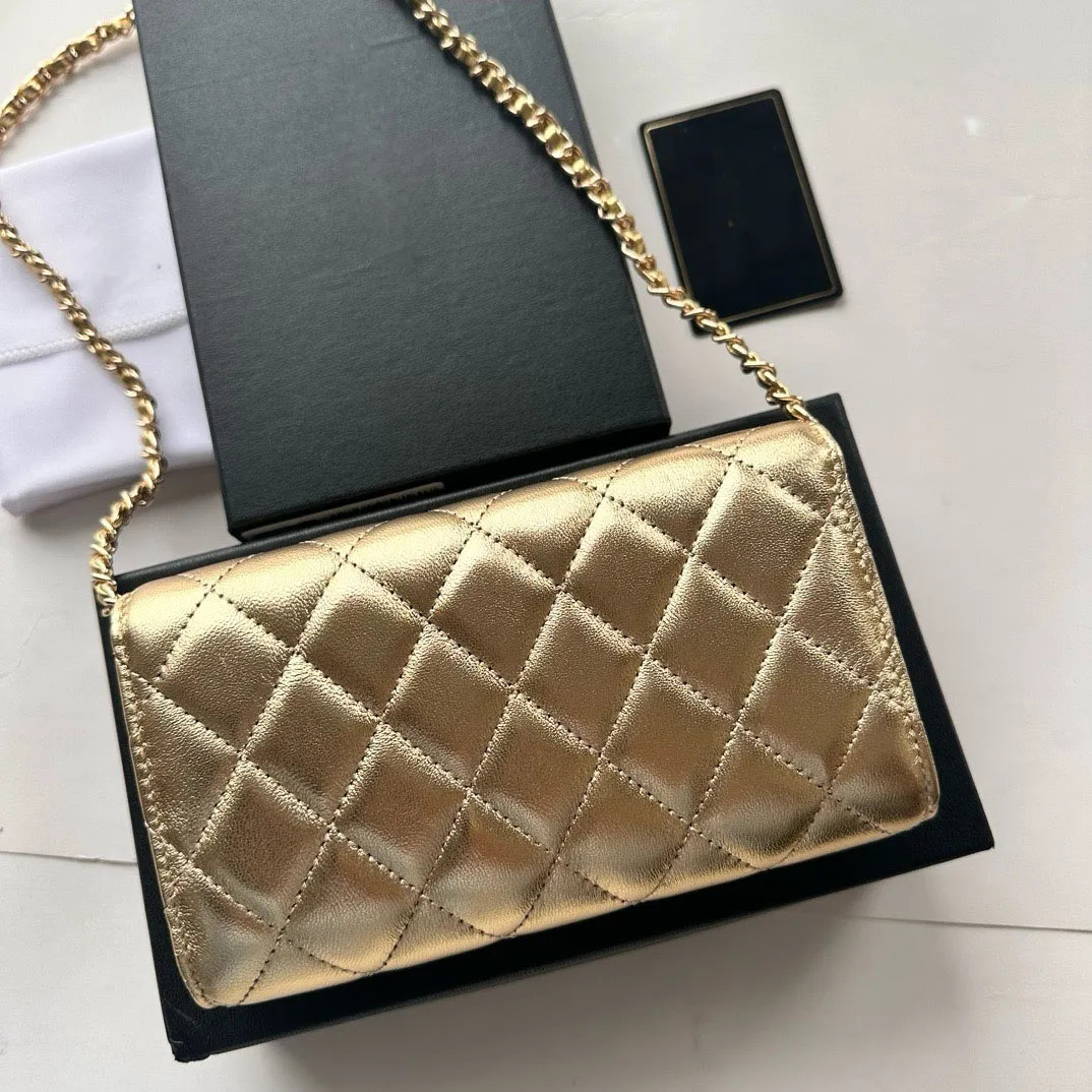 Save Big on Bulk Gold Chain Shoulder Bag Designer Shoulder Chain Bag Shiny Gold Bag Sier Clutch F... | DHGate