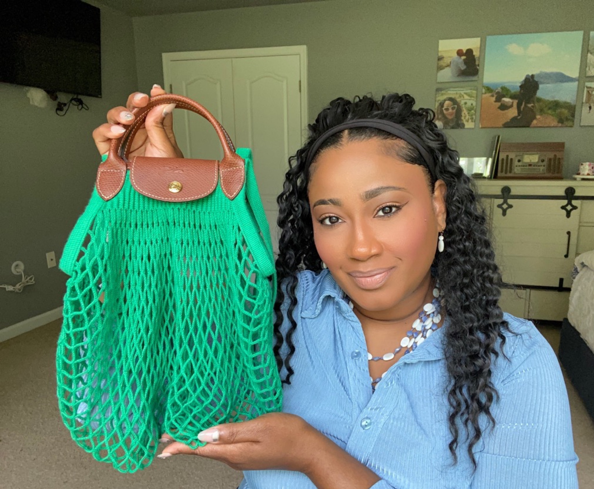 Le Pliage filet L Mesh bag Green - … curated on LTK