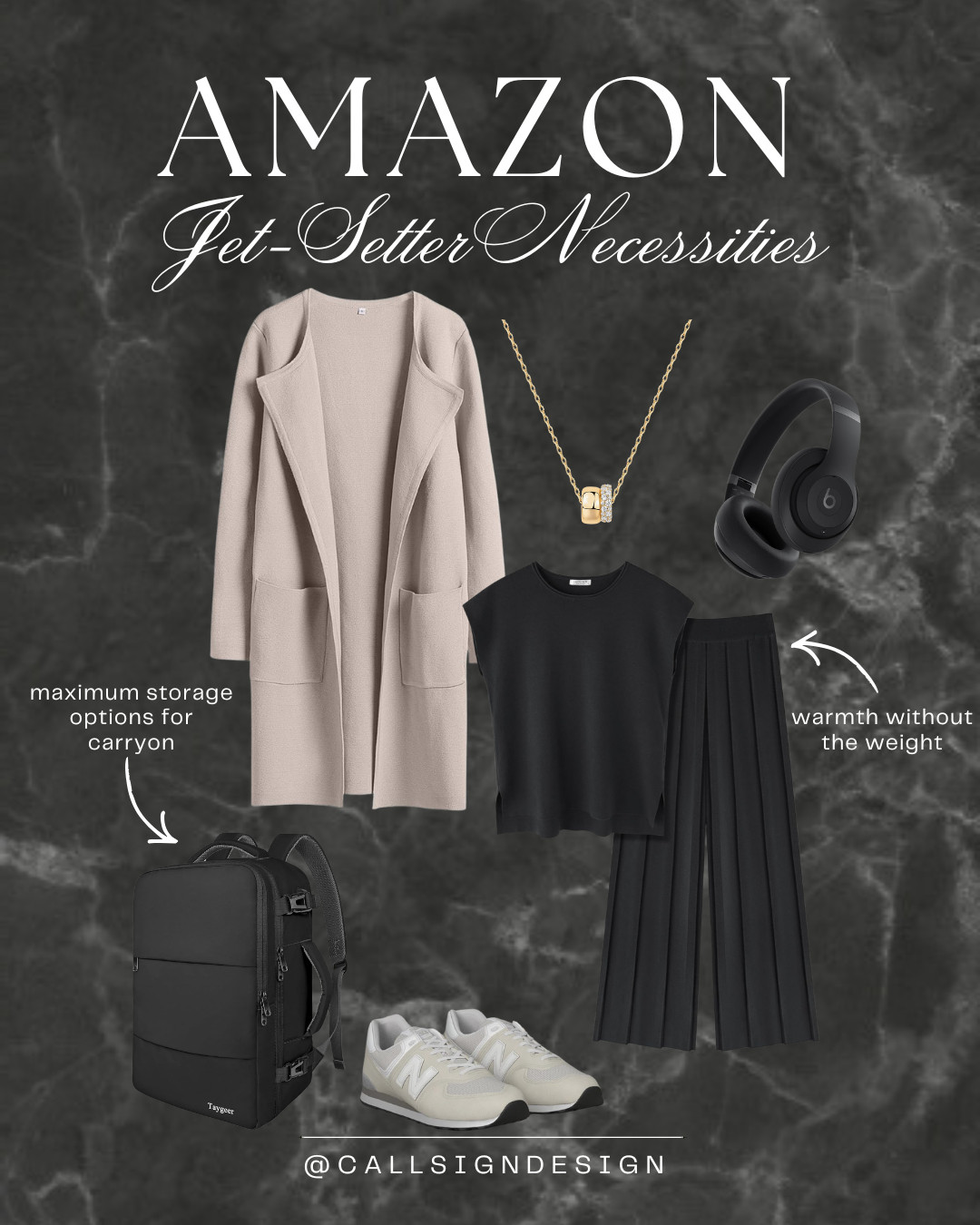 Travel in style with this chic matching set, spacious travel bag, and warm cardigan for those chilly airports. 

 #LTKgrwm #LTKootd #LTKTravel