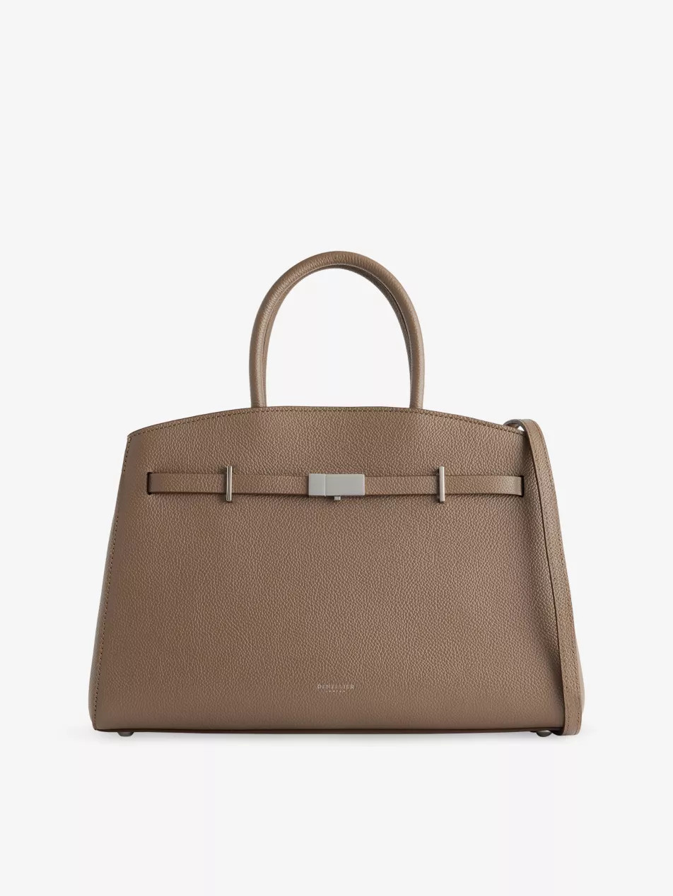 The Midi Hudson Leather Top-Handle Bag | Selfridges