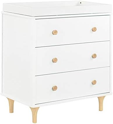 Babyletto Lolly 3-Drawer Changer Dresser with Removable Changing Tray in White and Natural, Greengua | Amazon (US)