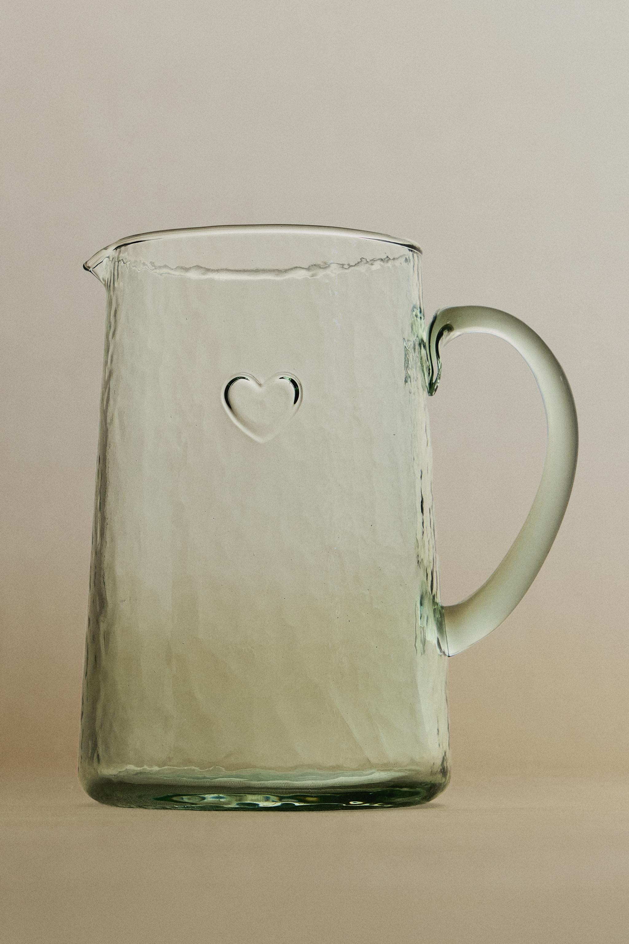 GLASS CHRISTMAS HEART JUG | Zara UK