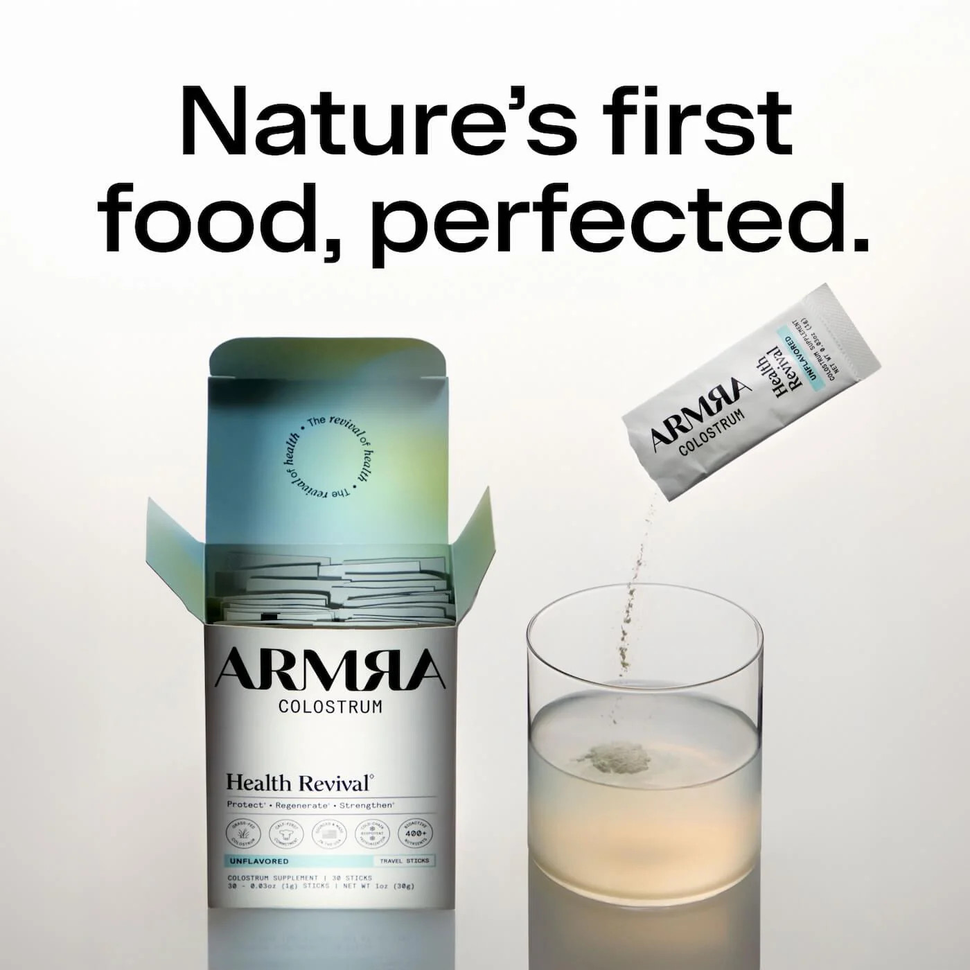 ARMRA Colostrum Unflavored Travel Sticks | ARMRA®