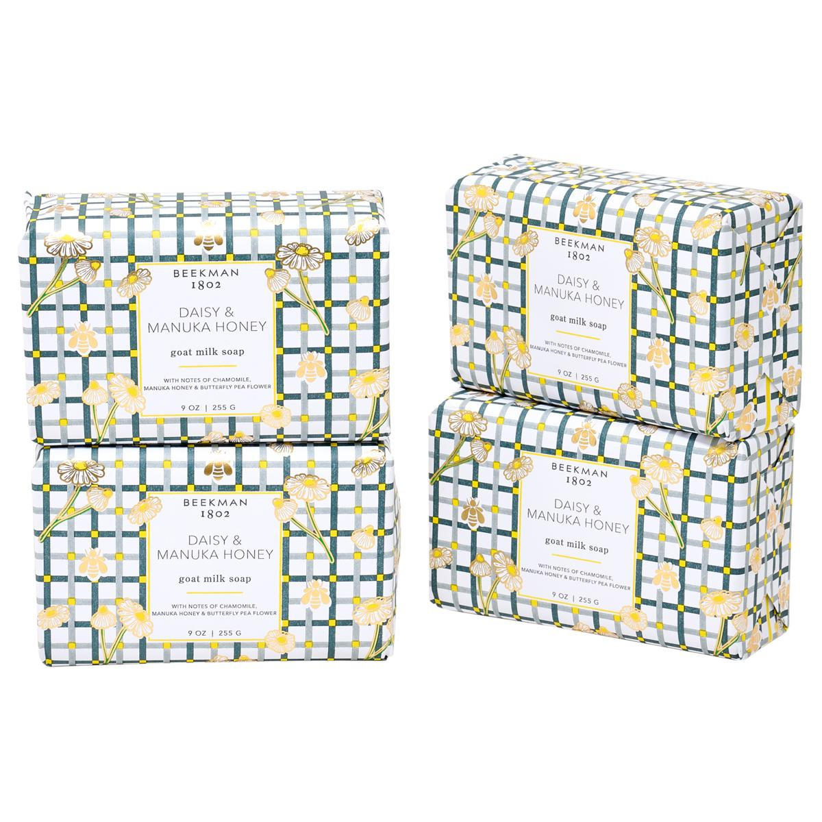 Beekman 1802 4-Piece Goat Milk Bar Soap - Daisy & Manuka Honey | HSN