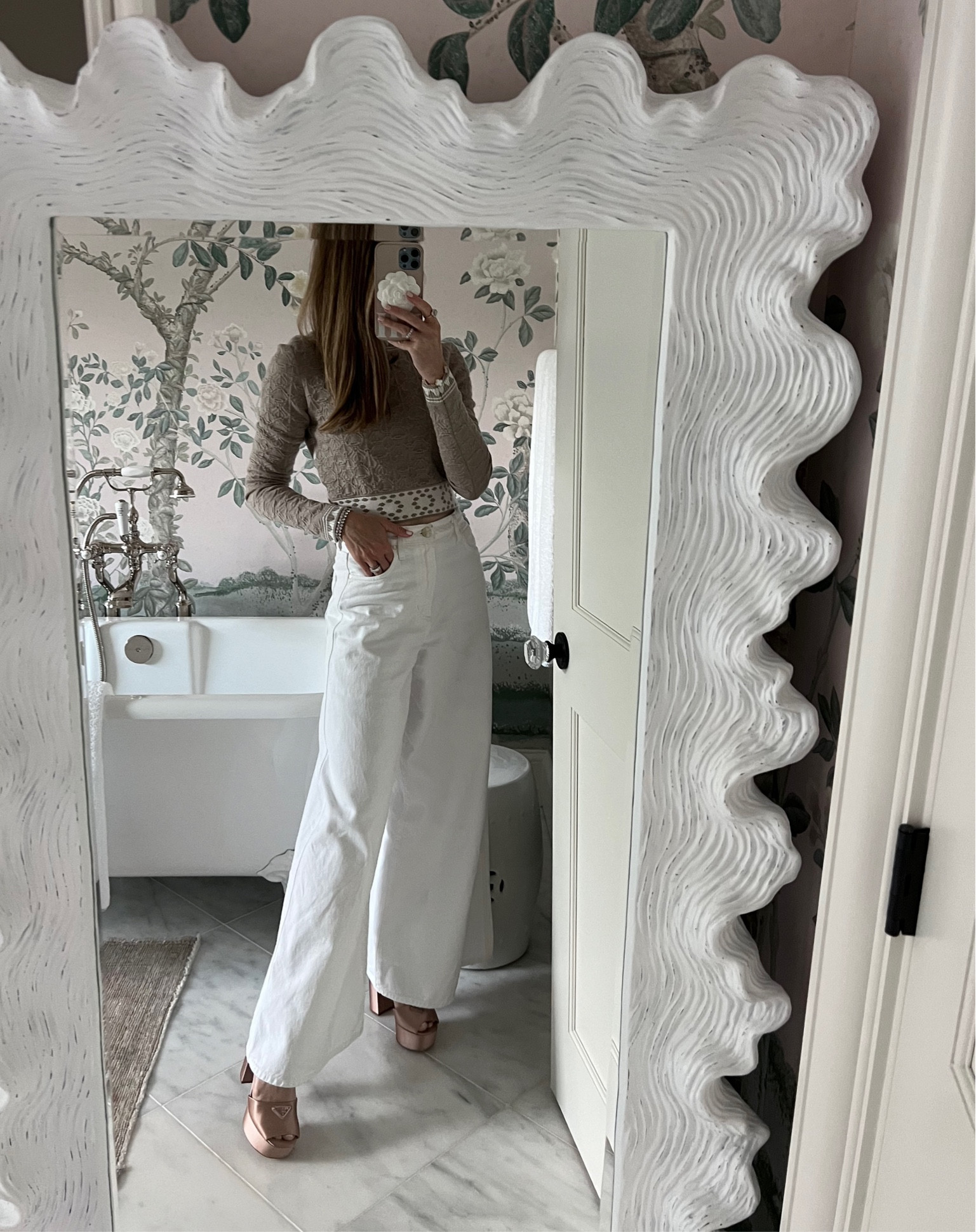 Love these white jeans. Wearing size 23, they’re on the bigger end. The color of this sweater is gorg. Linked similar! 

#LTKworkwear #LTKSeasonal #LTKstyletip