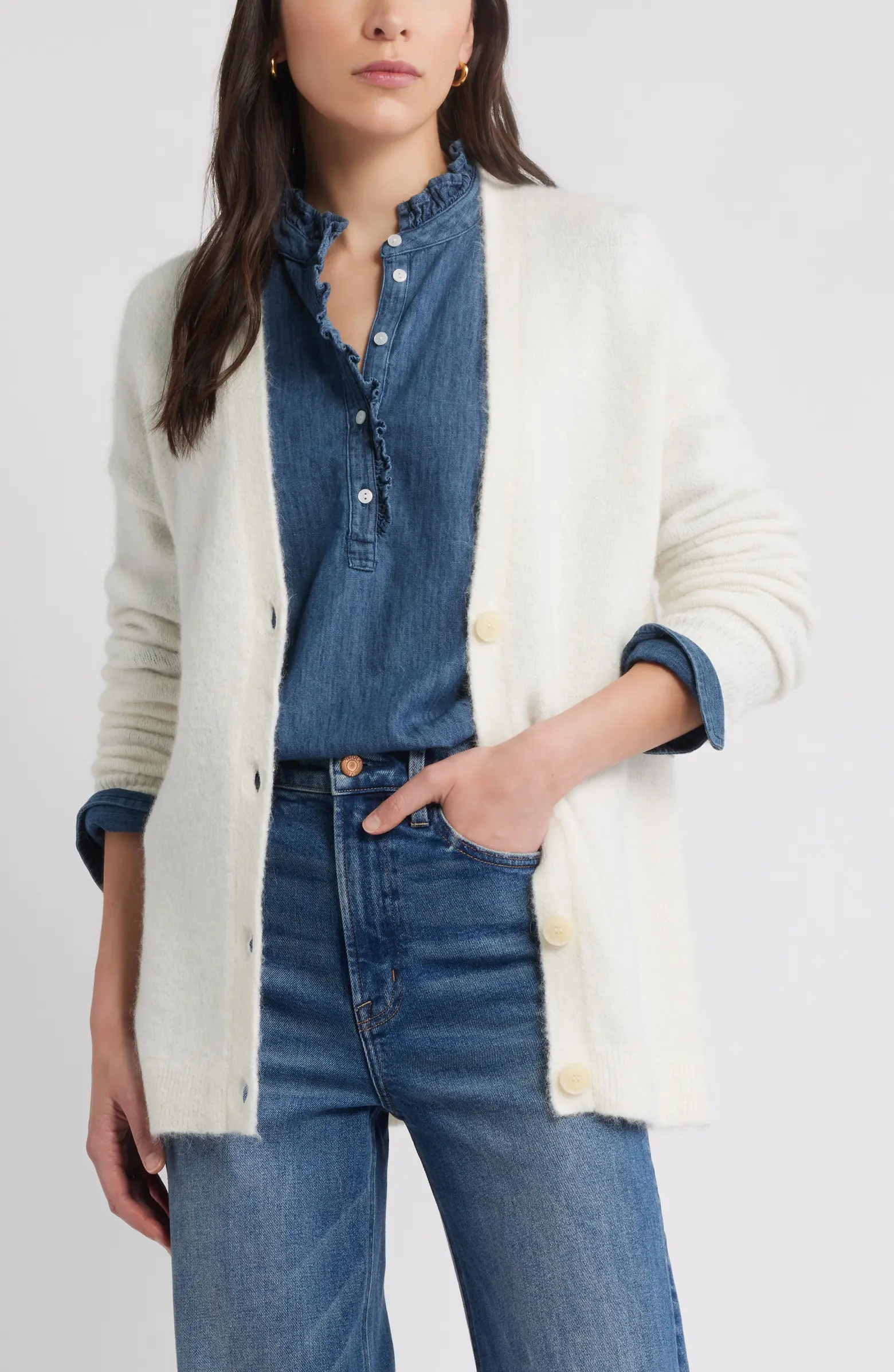 Caslon® Alpaca Blend Cardigan | Nordstrom | Nordstrom