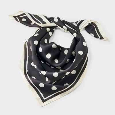 Polka Dot Square Bandana Scarf - A New Day™ Black | Target