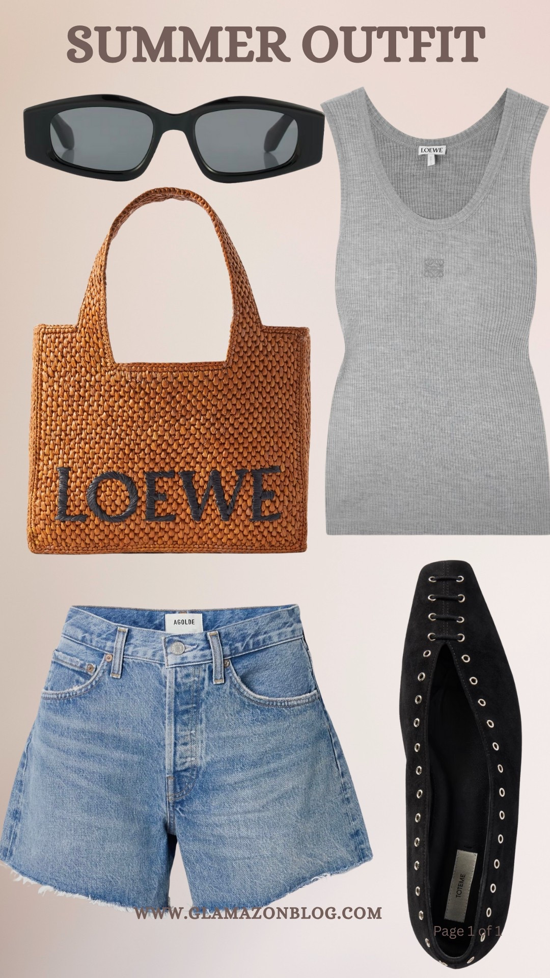 Summer outfit, toteme flats, Loewe bag, denim shorts 

#LTKuk #LTKeurope #LTKsummer