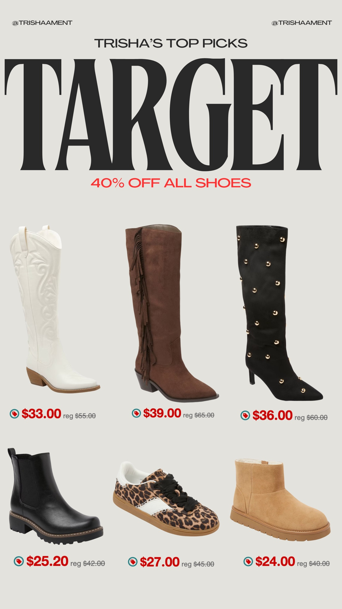 40% off all shoes at Target right now!! Linking my top women’s picks here  

#LTKSaleAlert #LTKFindsUnder50 #LTKStyleTip