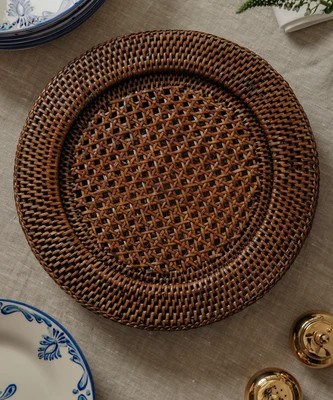 Rattan Charger, Brown | Rebecca Udall UK
