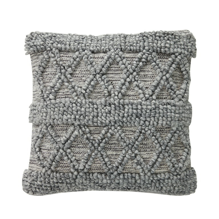 My Texas House McKinney Woven Square Decorative Pillow Cover, 20" x 20", Grey - Walmart.com | Walmart (US)