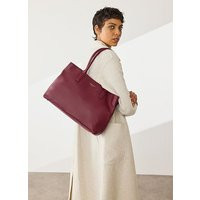 Lillian Burgundy Grainy Leather Tote Bag, Burgundy | L.K. Bennett (UK)