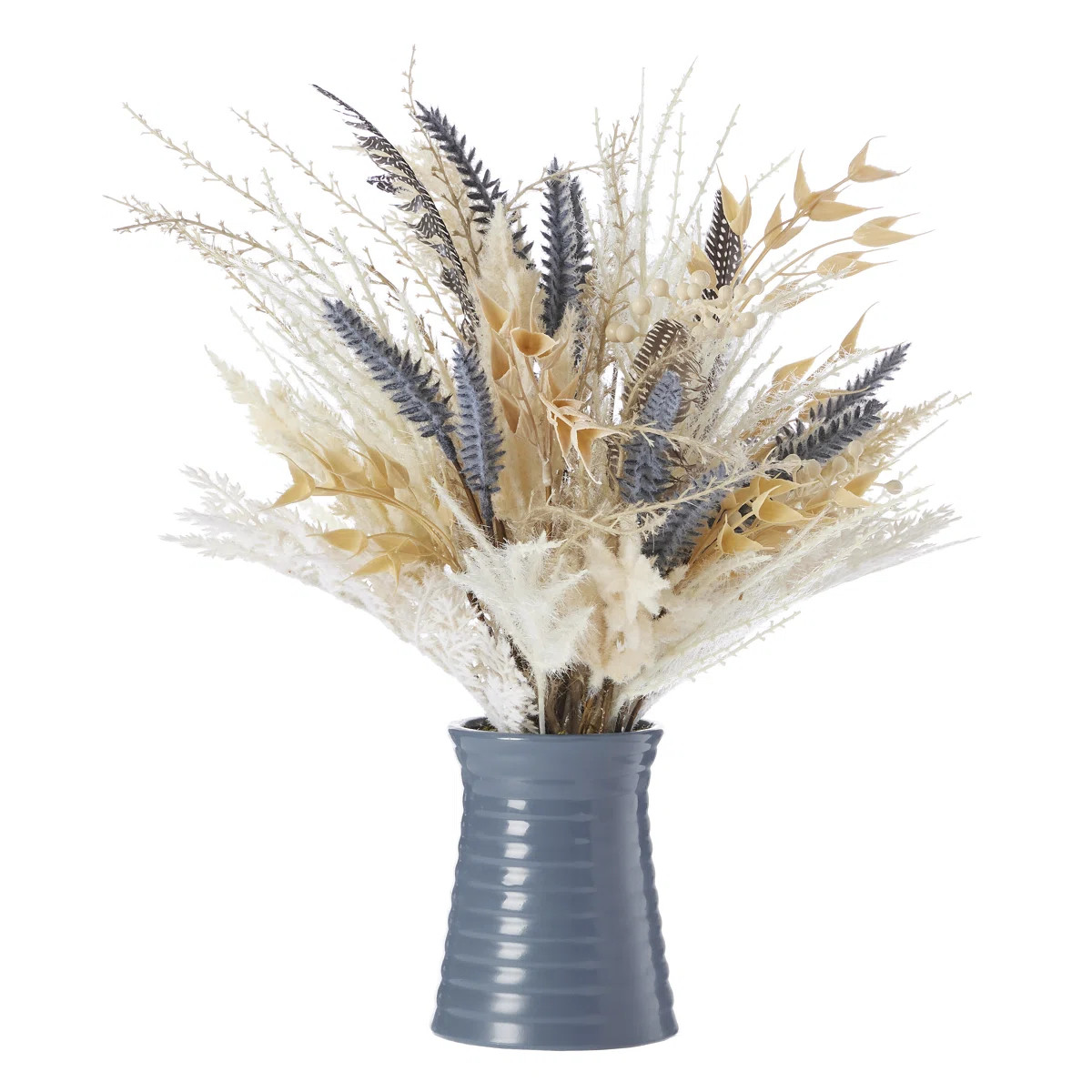Fall Fields Bouquet with Feather and Pampas 18in Arrangement | Wayfair North America
