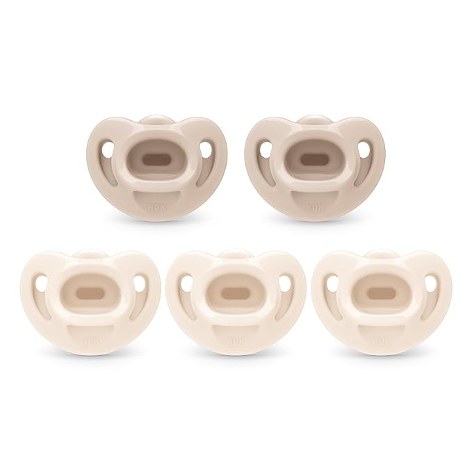 NUK 100% Silicone Comfy Orthodontic Pacifiers, 0-6 Months, Neutral Fashion, Timeless Collection, ... | Amazon (US)