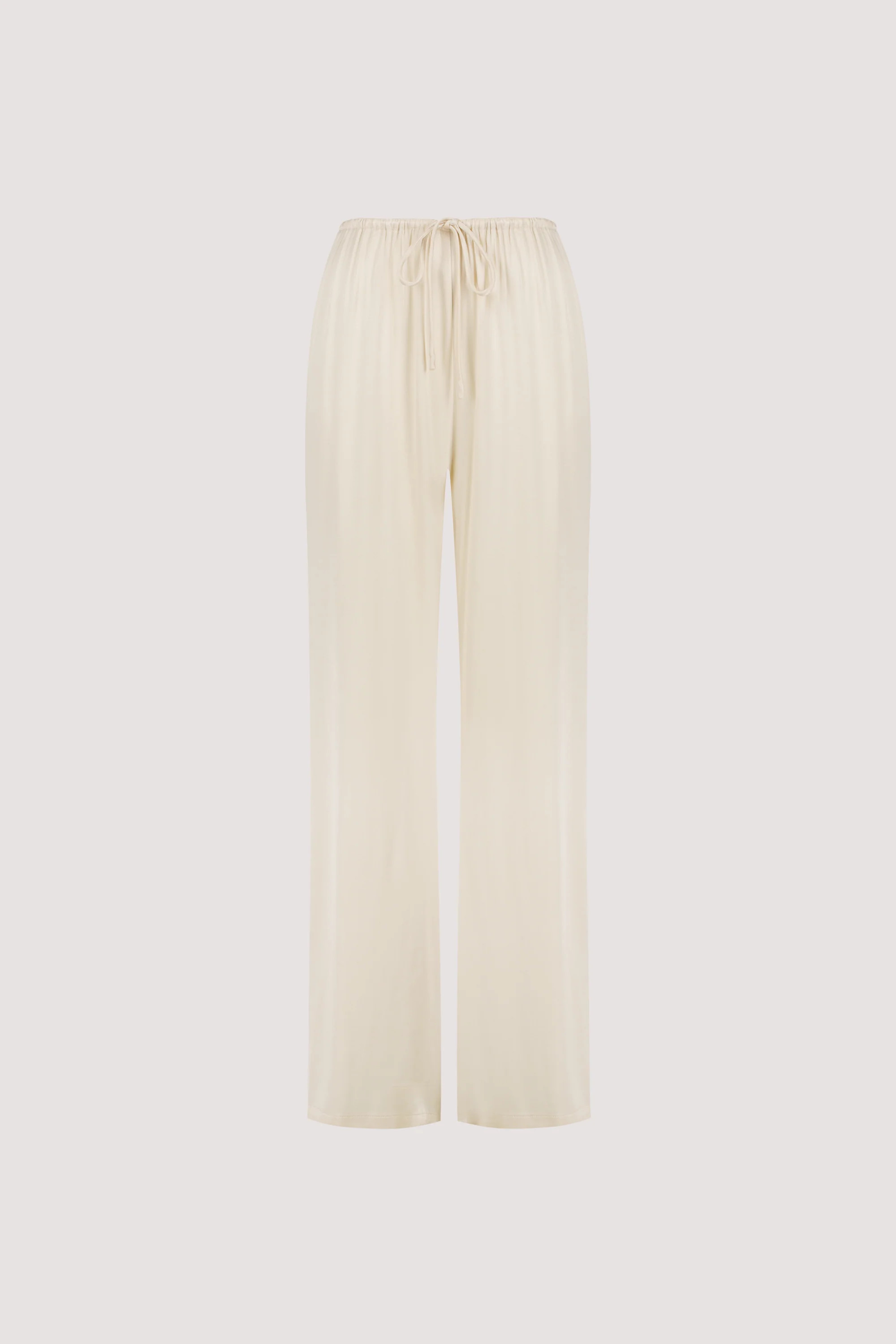 MYA CREAM SATIN PANT | DISSH