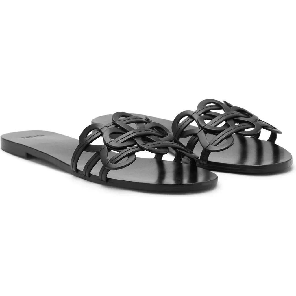 MANGO Slide Sandal in Black at Nordstrom Rack, Size 40 | Nordstrom Rack