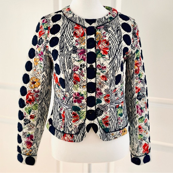 Anthropologie Isani Quilted Floral Jacket | Poshmark