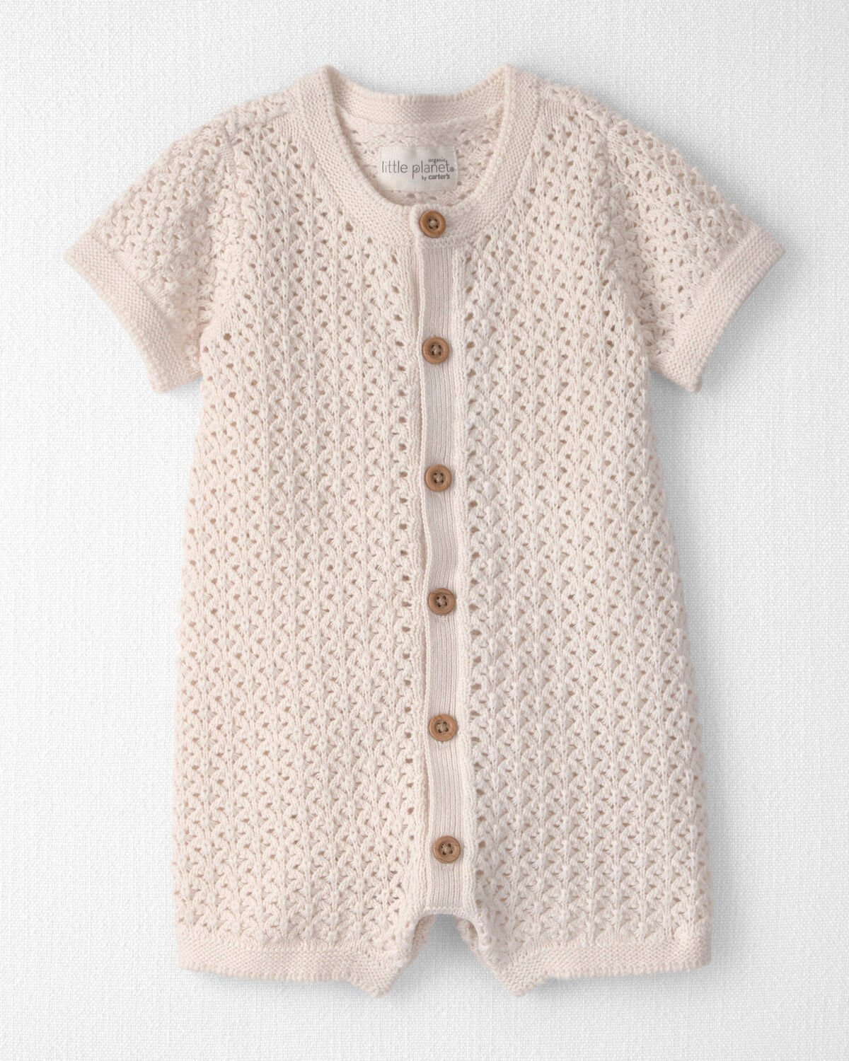 Baby Girl Organic Cotton Sweater Knit Romper | Carter's Inc