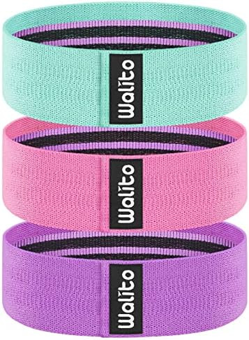 WALITO Resistance Bands for Legs and Butt, Fabric Exercise Loop Bands Yoga, Pilates, Rehab, Fitne... | Amazon (US)