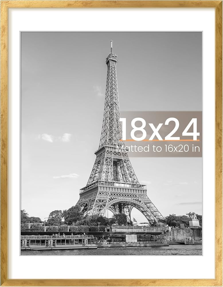 upsimples 18x24 Picture Frame, Display Pictures 16x20 with Mat or 18 x 24 Without, Wall Hanging P... | Amazon (US)