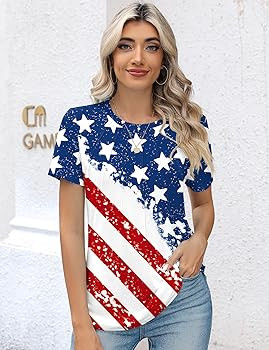 Kistore Womens Casual Crew Neck Short Sleeve Pleated Tops Blouses Fashion Clothes 2026 | Amazon (US)