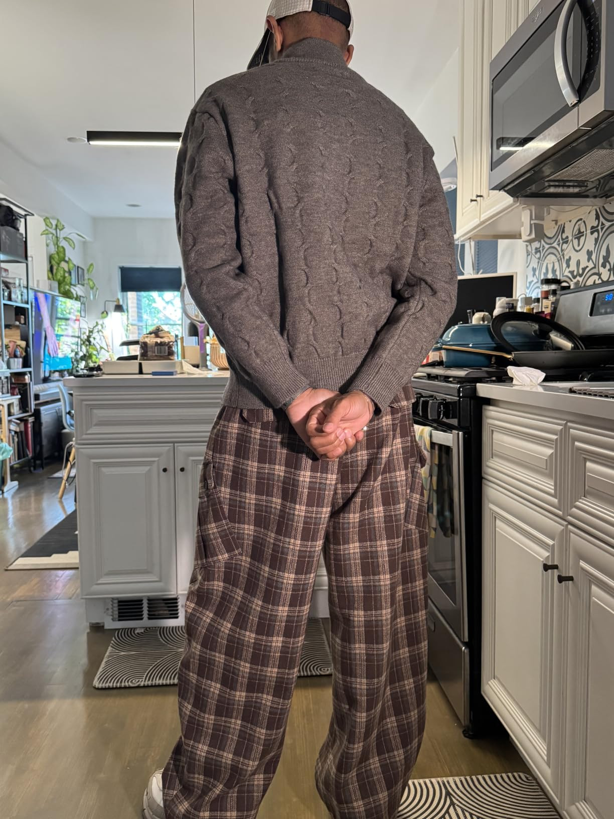 Aelfric Eden Plaid Cargo Pants Mens Womens Wide Leg Baggy Barrel Flannel Y2K Vintage Streetwear C... | Amazon (US)