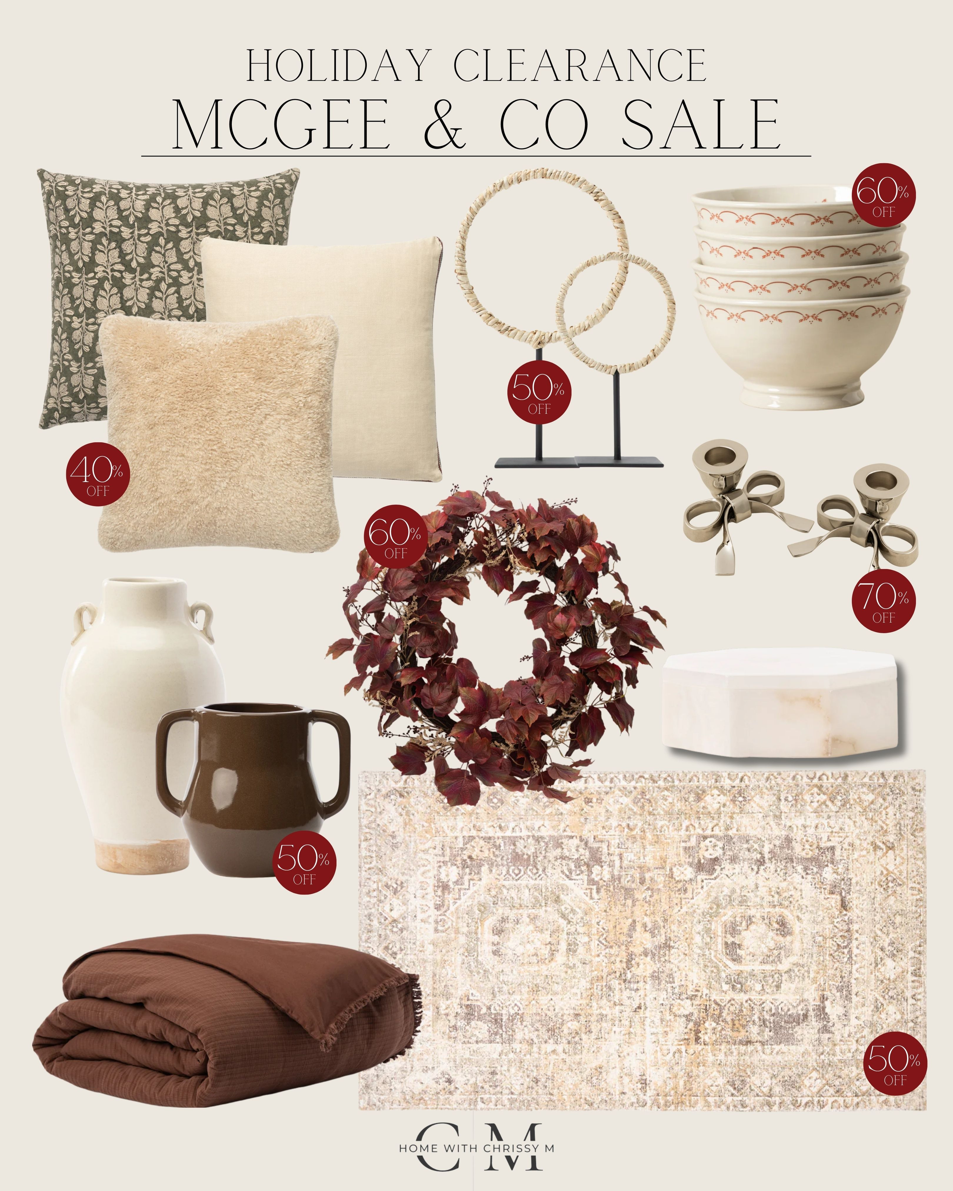 Up to 70% Off at McGee and Co during their Holiday Clearance Event!
McGee and Co Sale / Holiday Sale / McGee and Co Decor / Winter Home / Textured Throw Pillows / Cozy Neutral Blankets / Woven Baskets / Ceramic Vases / Textured Vases / Decorative Trays / Linen Curtains / Minimalist Wall Art / Rattan Accent Chairs / Stoneware Bowls / Neutral Area Rugs / Light Oak Furniture / Organic-Shape Mirrors / Faux Greenery / Faux Florals / Marble Accent Pieces / Soft Wool Rugs / Neutral Furniture / Sculptural Lighting / Earth-Toned Decor / Reclaimed Wood Accents / Subtle Patterned Pillows / Jute Rugs / Handcrafted Pottery / Layered Textures / Clean Lines & Natural Materials / Travertine Decor / Coffee Table Decor / Open Shelving Decor / Bookshelf Decor / Decorative Books / Marble Accents / Neutral Spring / Organic Modern Decor / Brass Candlestick Holders / Marble Decorative Boxes / Linen Accents / Woven Blanket Baskets / Neutral Wallpaper / Scalloped Decor / Neutral Home Furniture / Living Room Furniture / Entryway Furniture / Bedroom Furniture / Linen Sofa / Neutral Accent Chairs / White Oak Coffee Table / Arched Cabinets / Fluted Furniture /  

 

#LTKSeasonal #LTKHome #LTKSaleAlert