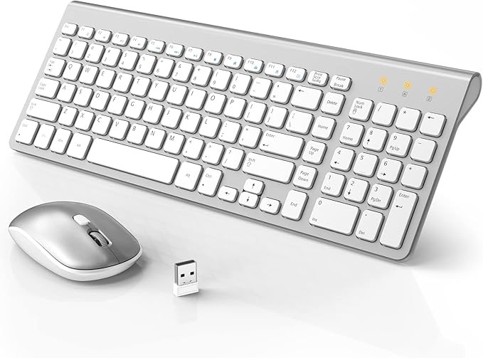 WisFox Wireless Keyboard and Mouse Combo, Ultra Slim Compact Keyboard with Silent Keys, Power Swi... | Amazon (US)