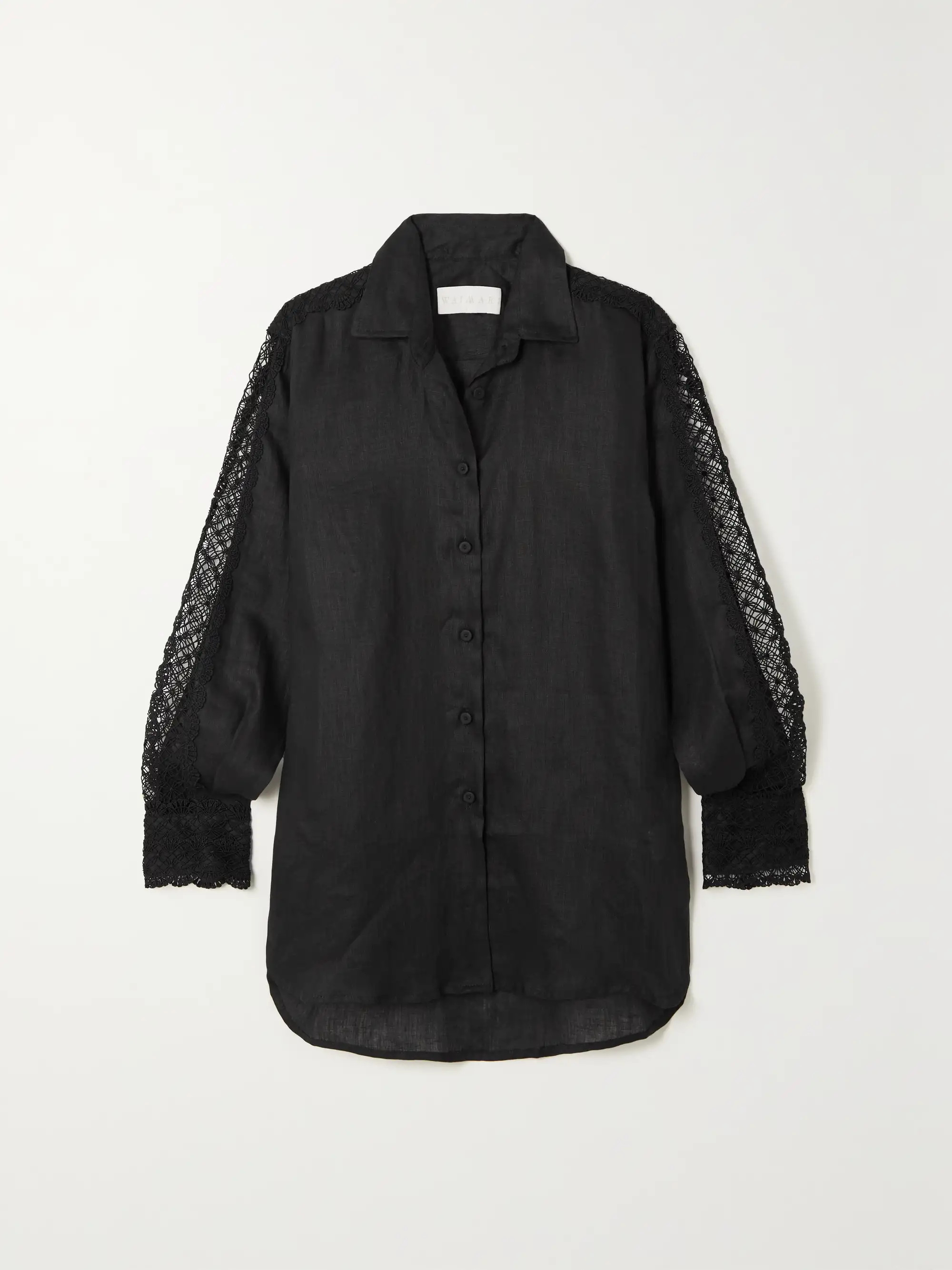 + NET SUSTAIN Verena lace-trimmed linen shirt | NET-A-PORTER (US)