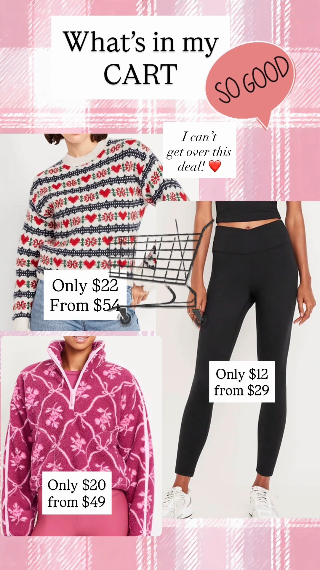 Here is what’s in my cart right now. Everything is 60% off. This heart sweater is just amazing. Do not miss this for Valentine’s Day.

#LTKmomlife #LTKootd