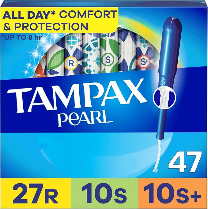 Tampax Pearl Tampons for Women Multipack, with LeakGuard Braid, Regular/Super/Super Plus Absorben... | Amazon (US)