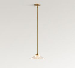 Cooper Flared Ribbed Glass Pendant (12") | Pottery Barn (US)