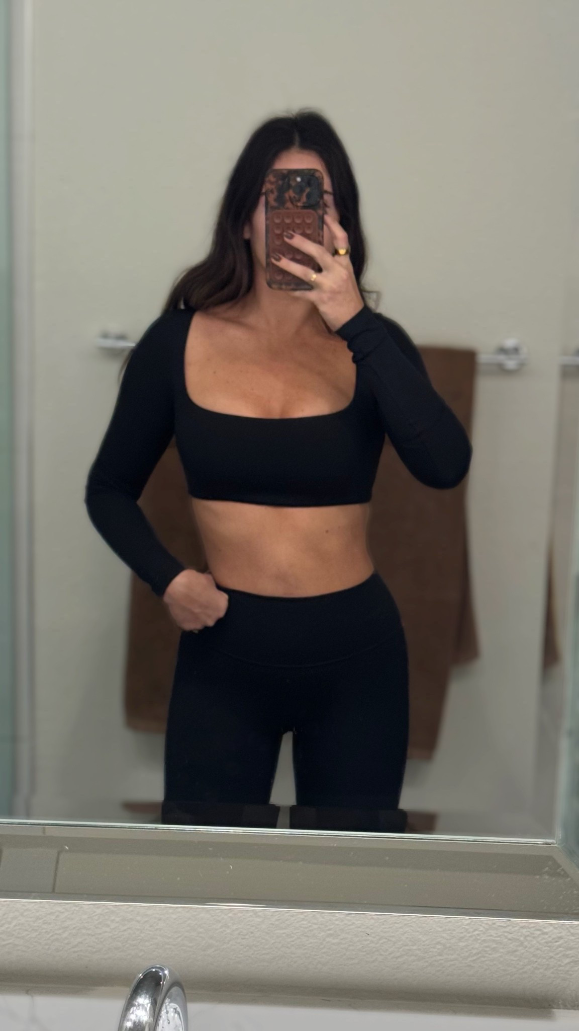 Pilates workout set 
csb set 

Freedom Scoop Long Sleeve Crop | Black
Serenity Scrunch Leggings | Black 

#LTKootd #LTKActive #LTKfitnessgoals