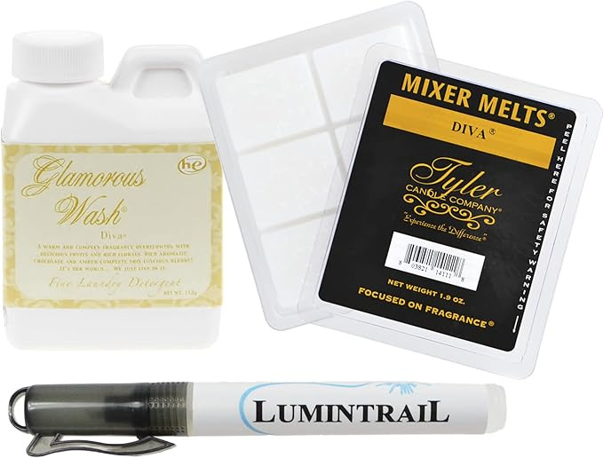 Tyler Glamorous Wash 4 Oz Laundry Detergent, Diva Scent, Bundle with Diva Mixer Melts and a Lumin... | Amazon (US)