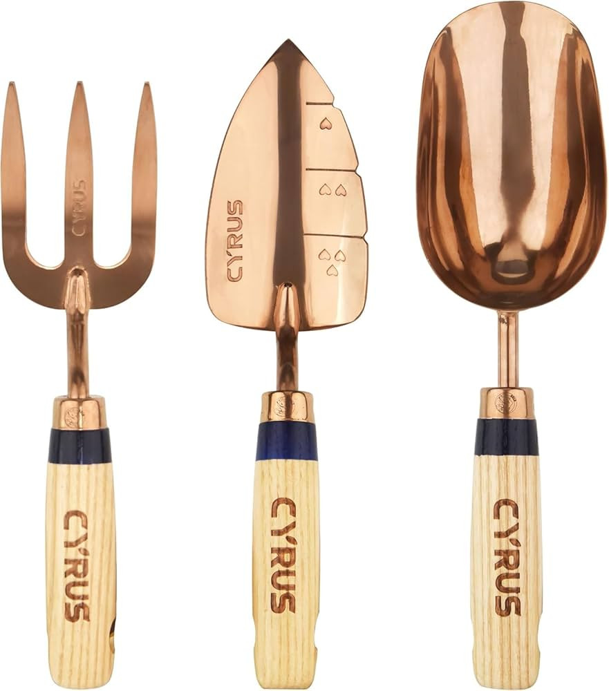 CYRUS Garden Tool Set, 3 Piece Stainless Steel Hand Trowel, Includes Hand Trowel, Transplanting S... | Amazon (US)